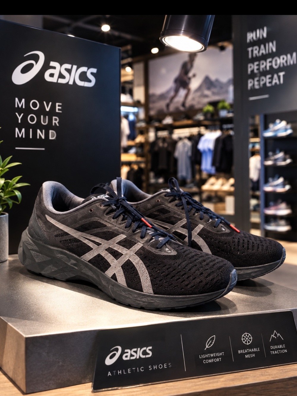 ASICS Novablast SPS in "Black/Sheet Rock Running Shoe Sneaker